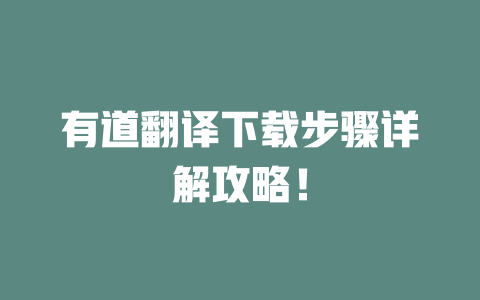 有道翻译下载步骤详解攻略！ 二